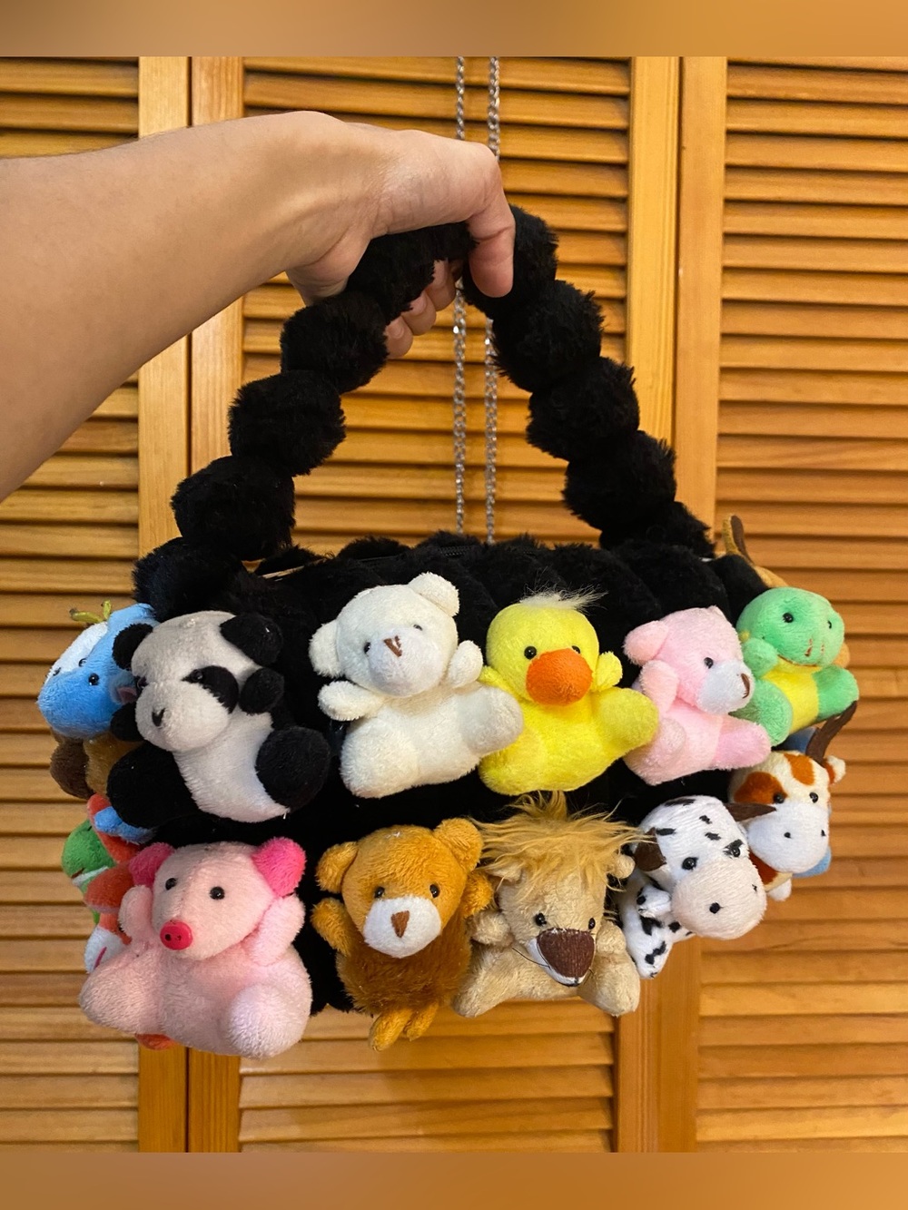 🧸✨Darling, stuffed animal purse with crossbody chain
